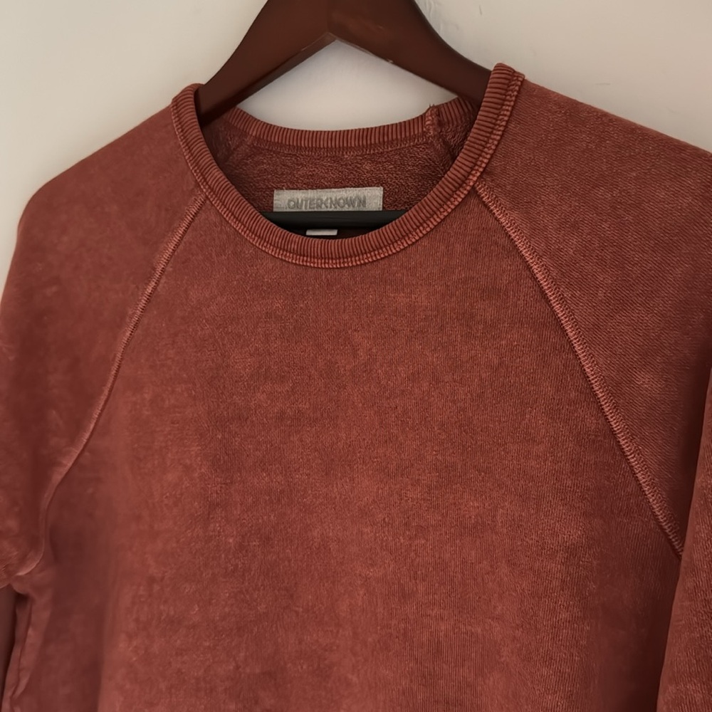 Outerknown Sur Sweatshirt Men’s Medium Hemp Organic Cotton Crewneck Paprika - Picture 6 of 11
